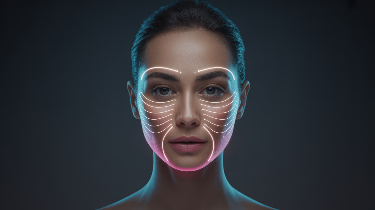 Facial treatment zones