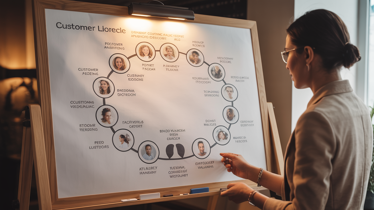 Customer lifecycle journey map